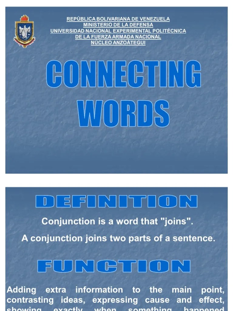 Connecting Word Presentation PDF