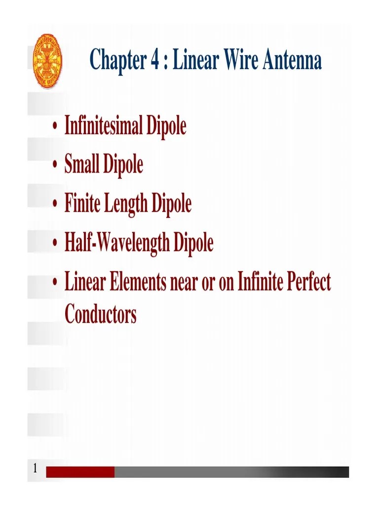 Chapter 4 Linear Wire Antenna PDF Physics