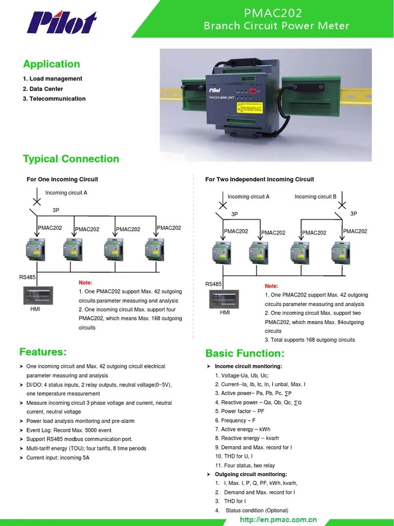 Application Branch Circuit Power Meter PDF Alternating Current