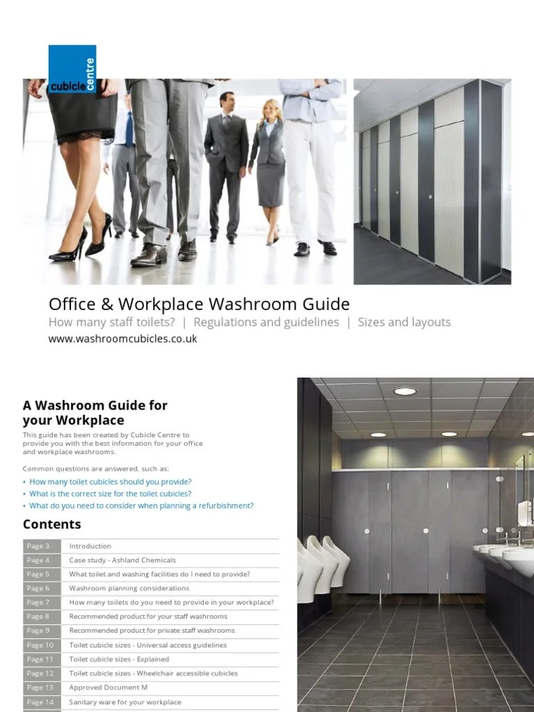 Office & Workplace Washroom Guide How Many Staff Toilets
