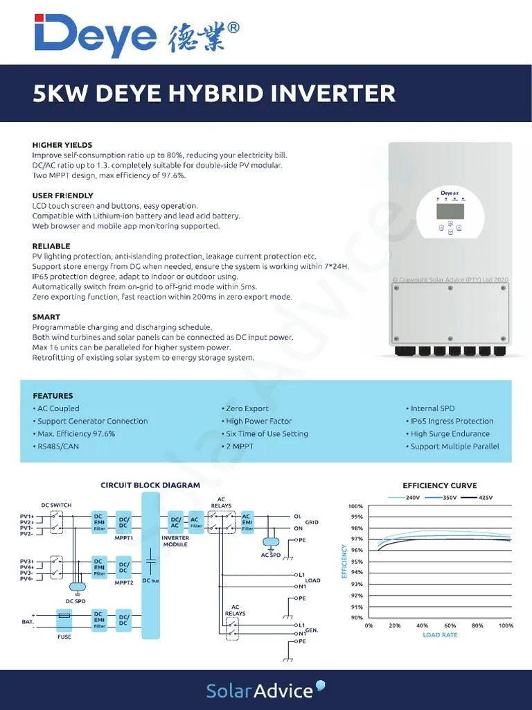 Deye 5kw Datasheet 3 PDF