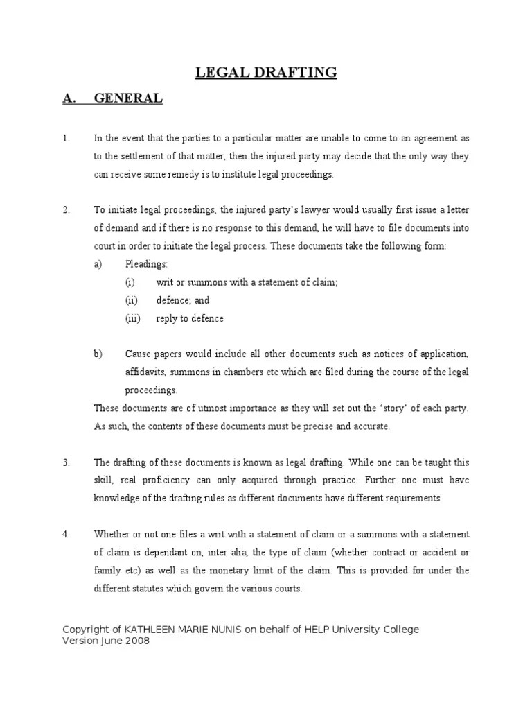 Legal Drafting Common Law Government