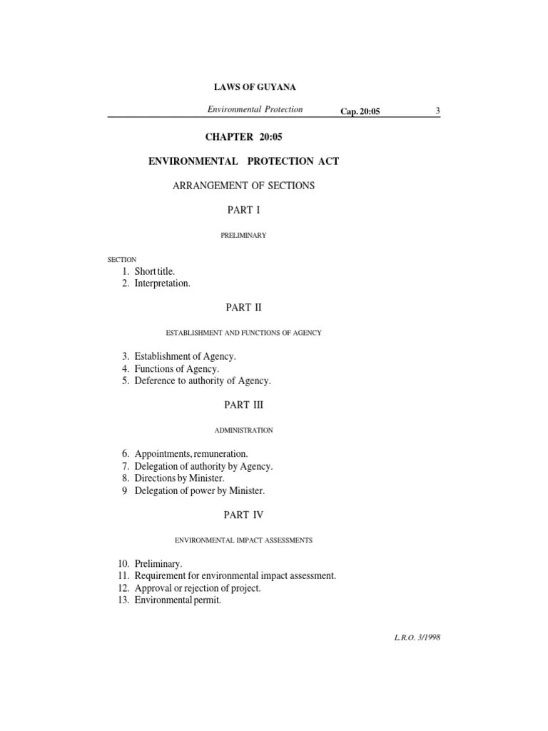 Environment Protection Act PDF Environmental Impact Assessment