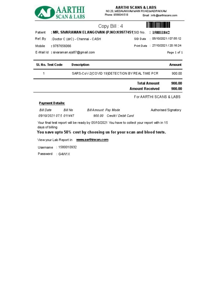 Copy Bill 4 Pay Mode Bill Amount Bill No Bill Date 05/10/2021 07