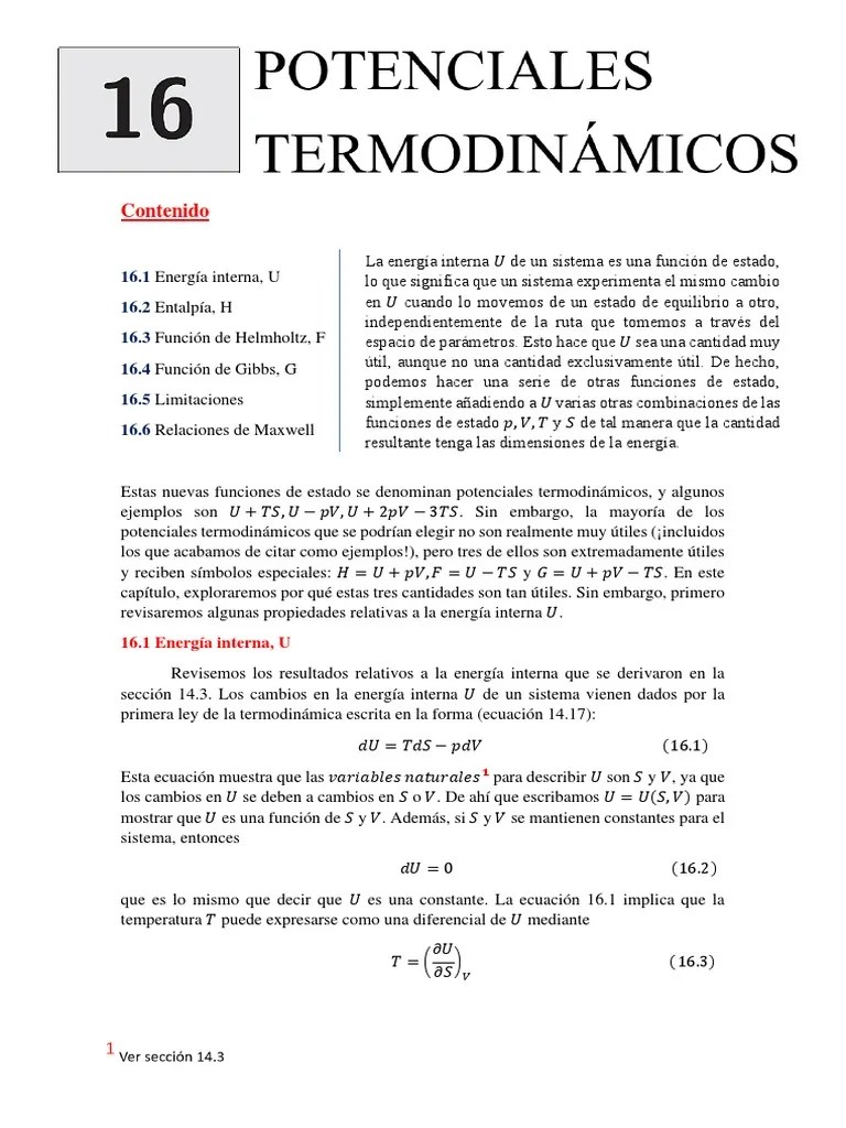 CAP16 Thermodynamic Potentials Blundell (Concepts in Thermal