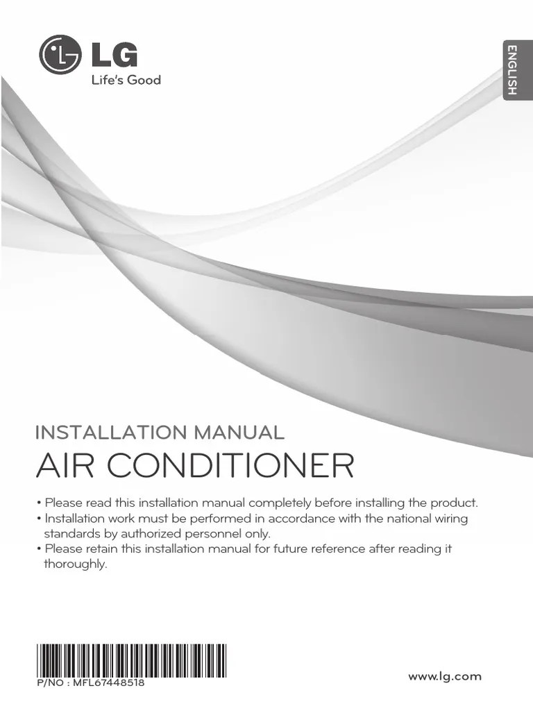 Air Conditioner: Installation Manual | PDF | Electrical Wiring | Pipe