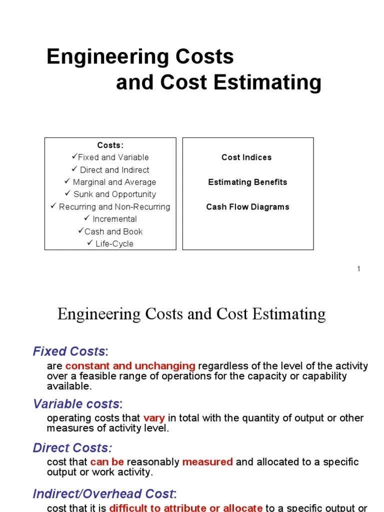 Engineering Costs and Cost Estimating PDF Cost Index (Economics)