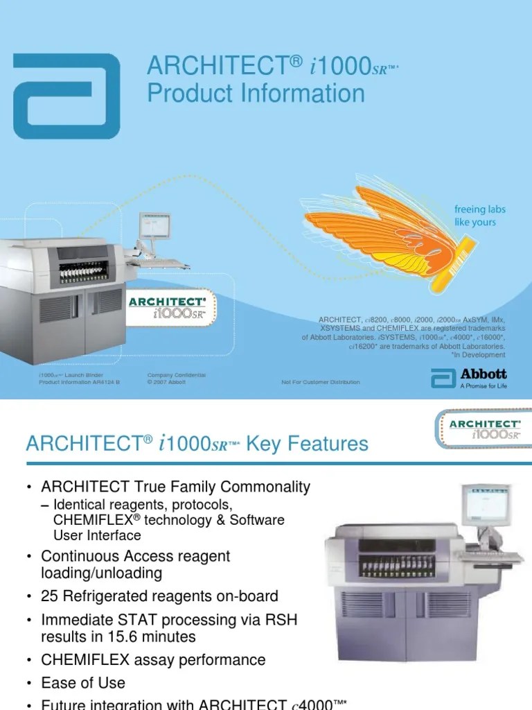 Architect i1000SR PDF Assay Water