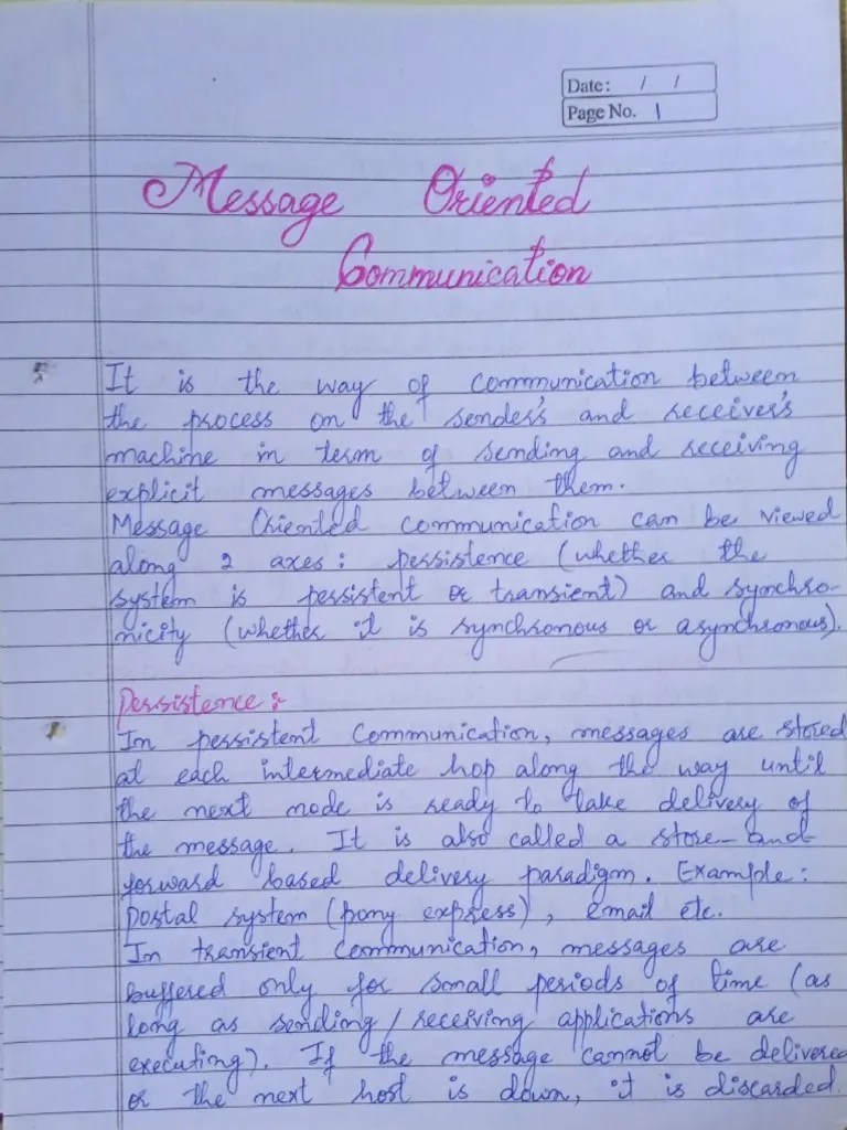 Message Oriented Communication PDF