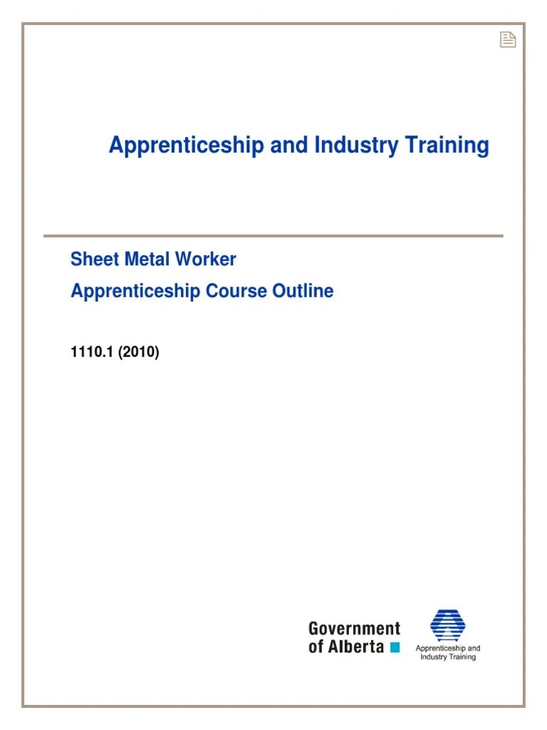 011 Outline PDF Apprenticeship Occupational Safety And Health