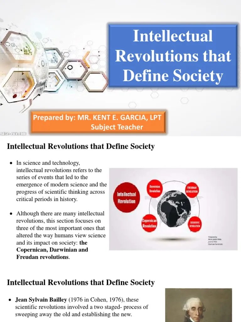 Historical Intellectual Revolutions That Define Society Student PDF