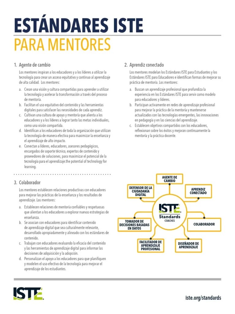 ISTE Standards Coaches Spanish 1 PDF Aprendizaje Método de