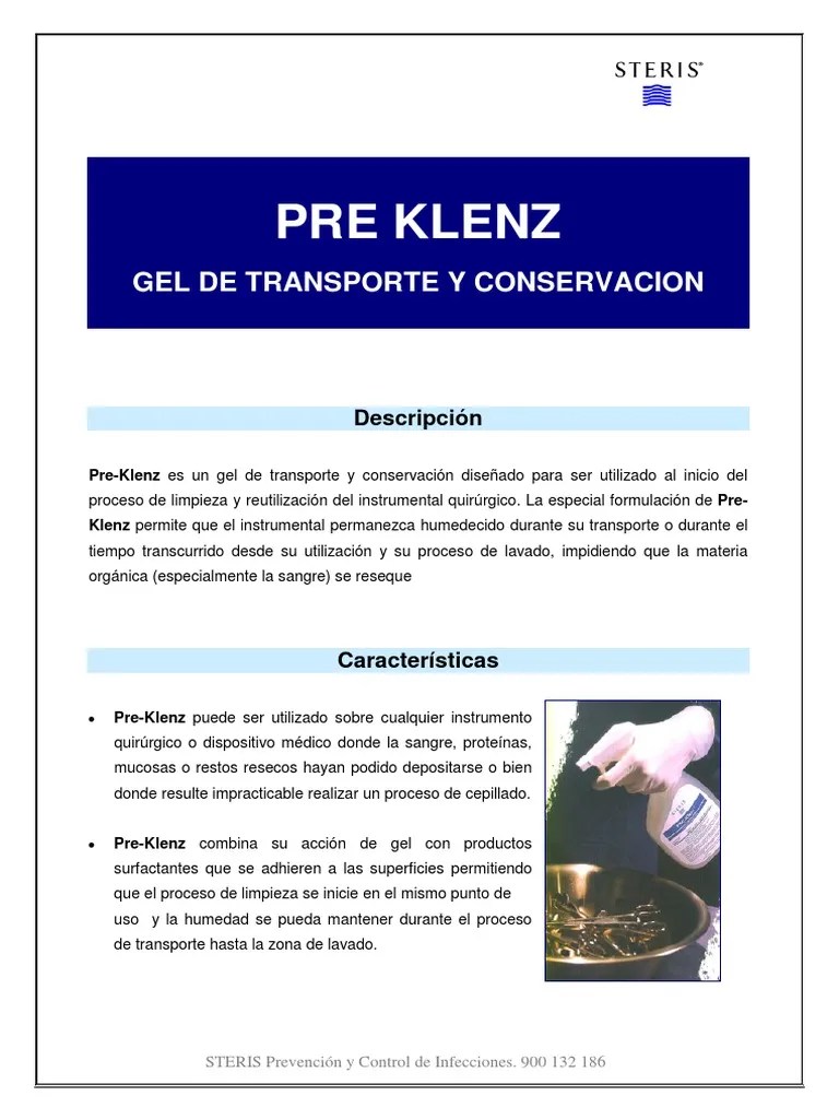 Preklenz Gel Transporte Conservacion | PDF | Agua | Tensioactivo
