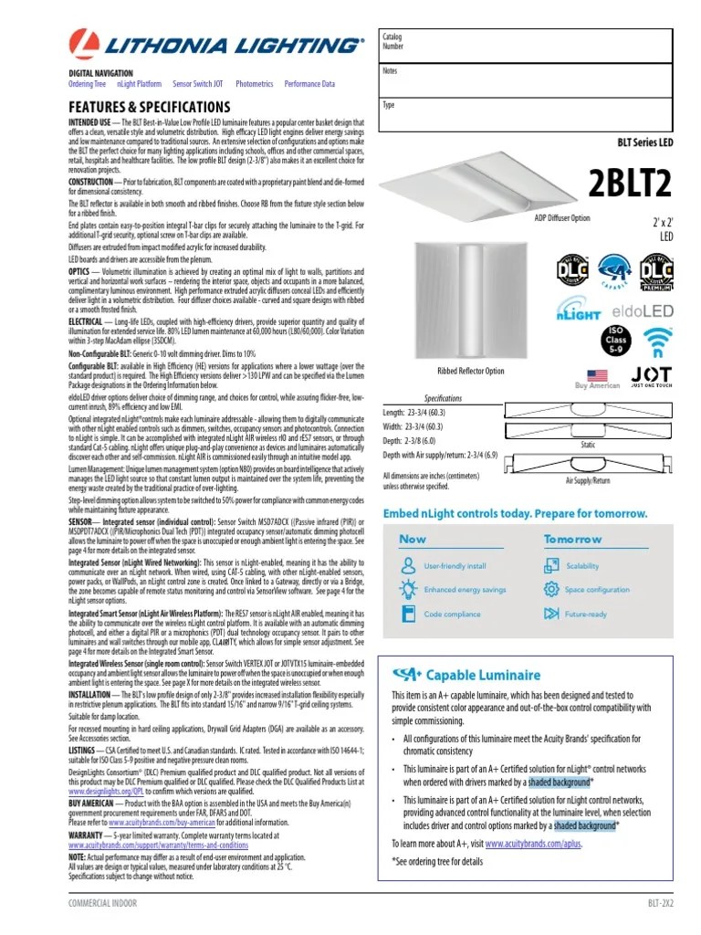 Features & Specifications Ordering Tree Nlight Platform Sensor Switch