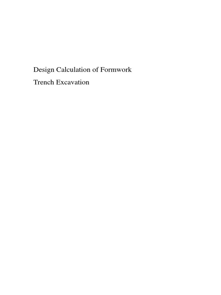 Formwork Design Calculation PDF Materials Science Classical Mechanics