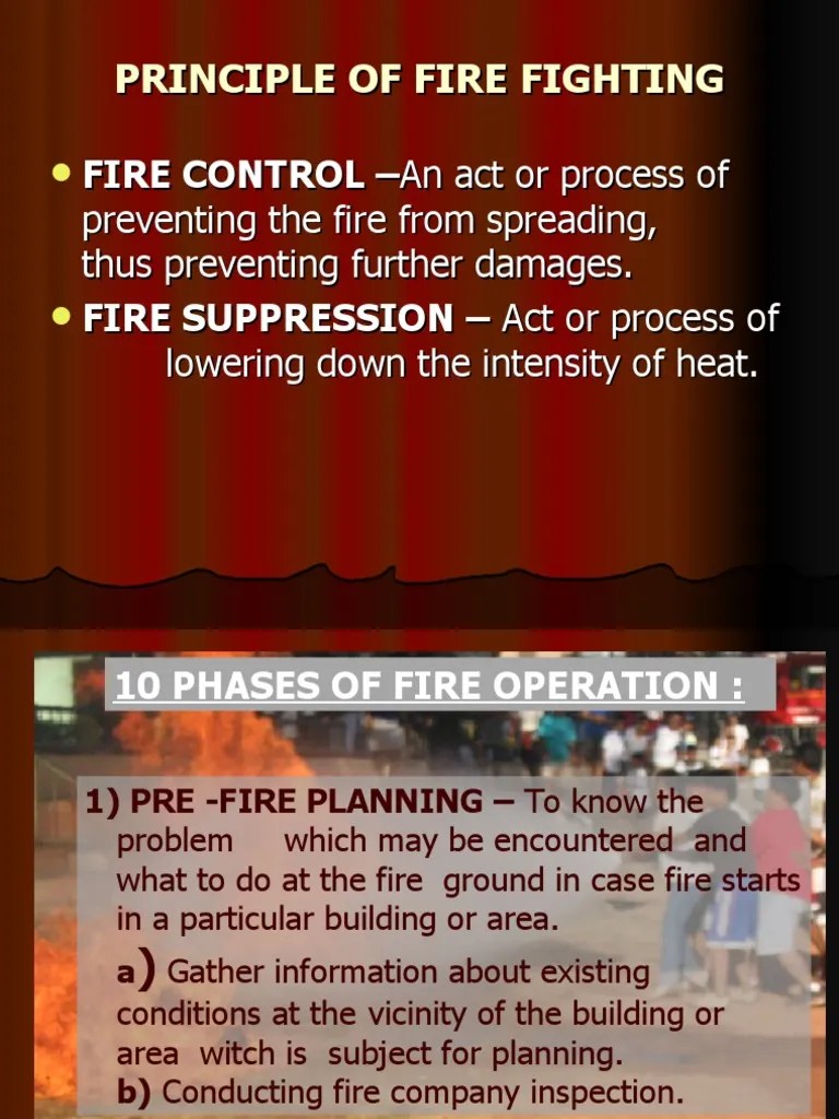 8.PRINCIPLEOFFIREFIGHTING10phasesoffire PDF Fires Firefighting
