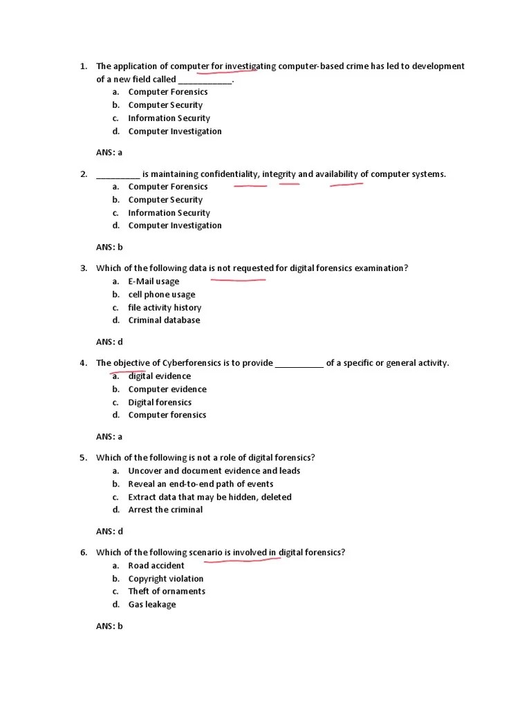 MCQ Understanding Computer Forensics | PDF | Computer Forensics
