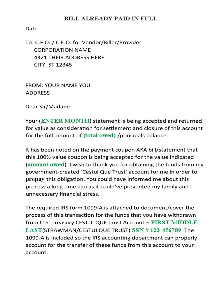 Bill Already Paid in Full Letter PDF Debt Legal Tender(04)