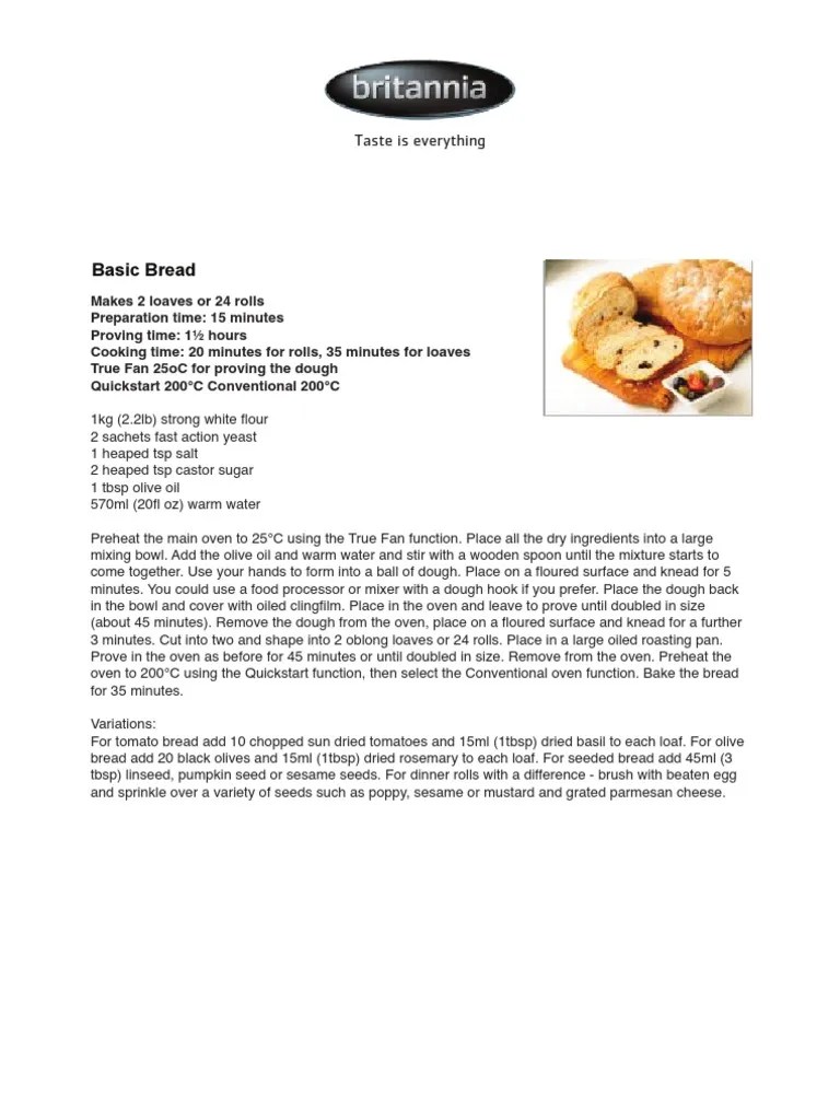 Bread Baking PDF Dough Baker's Yeast