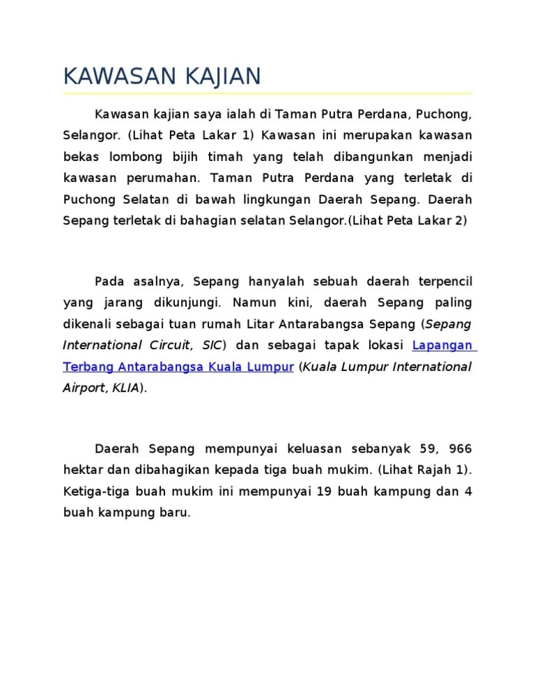 Latar Belakang Kawasan Kajian Geografi Tingkatan 1 - Doc Kerja Kursus Geografi Muhamad Firdaus Academia Edu