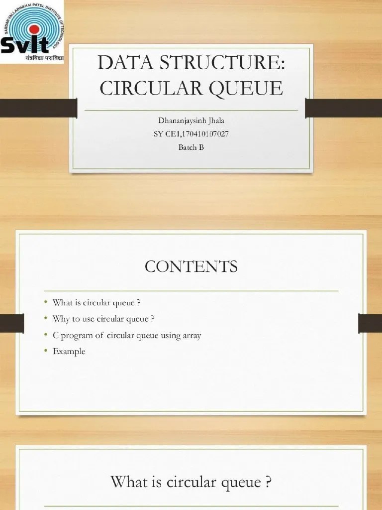 Circular Queue Data Structure PDF