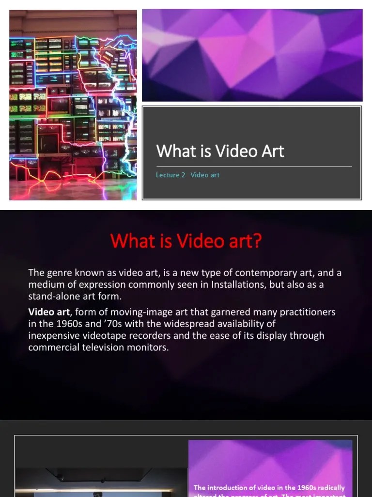 What Is Video Art PDF Video The Arts
