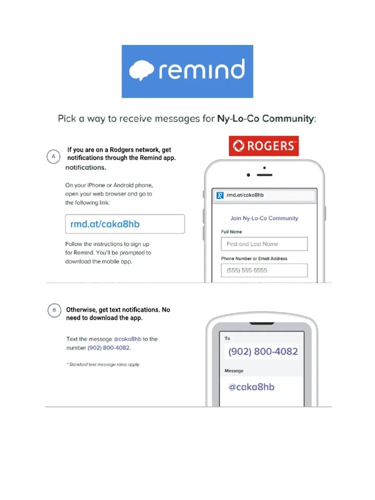 Remind Instructions PDF