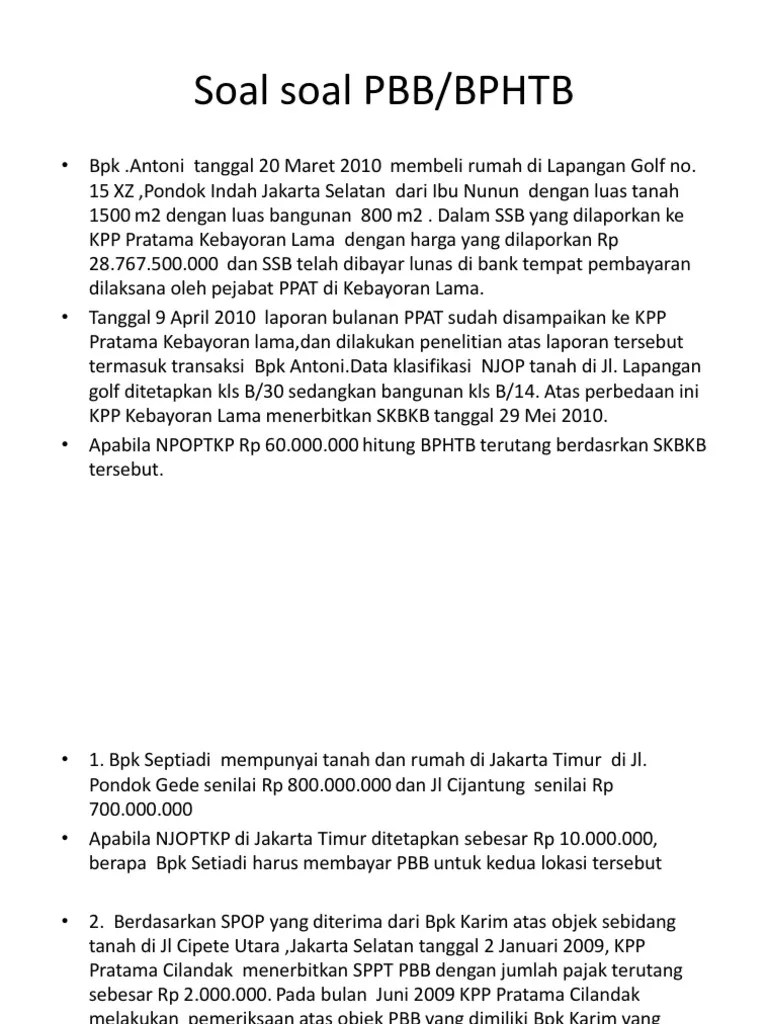 Soal Soal PBB | PDF