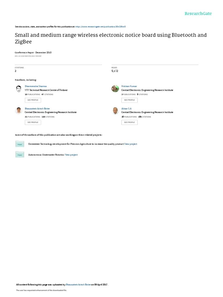 Small and Medium Range Wireless Electronic Notice Board Using Bluetooth