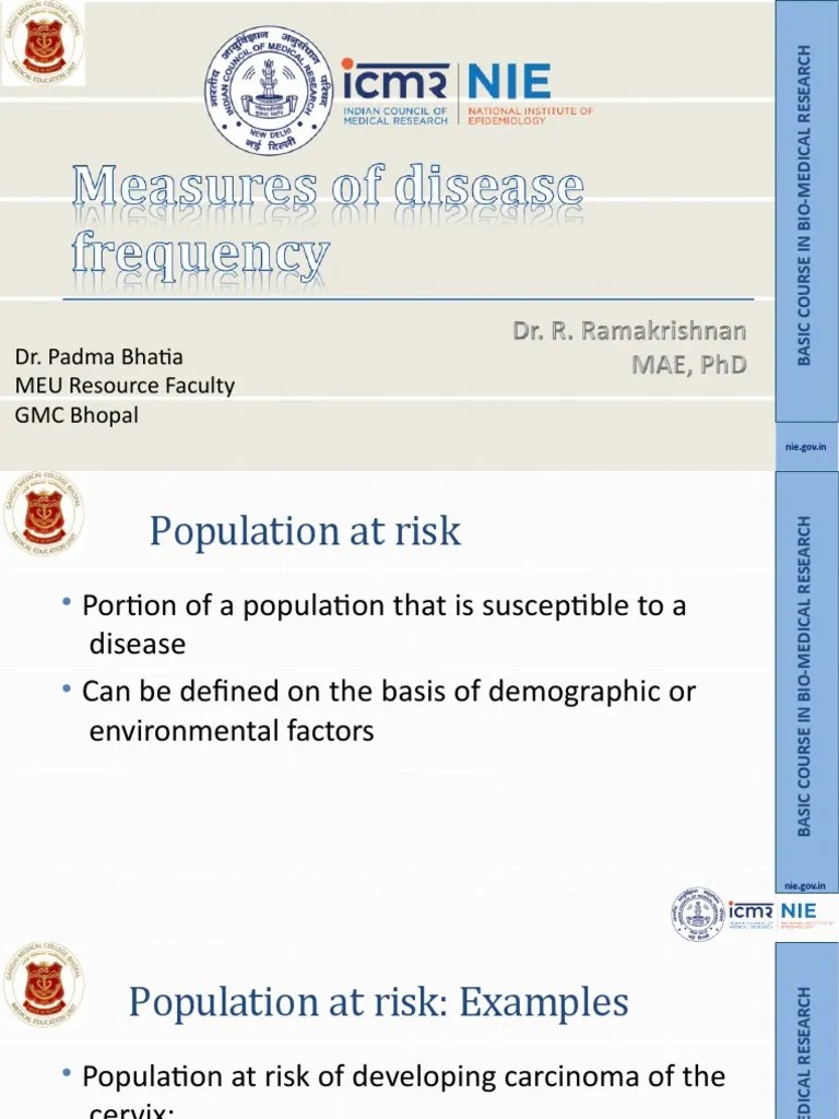 Measures of Disease Frequency PDF Incidence (Epidemiology) Prevalence