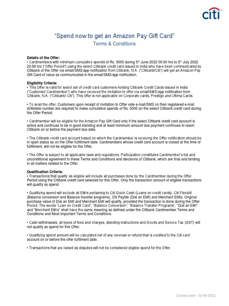 Amazon Pay Gift Inactive Base PDF Credit Card Gift Card