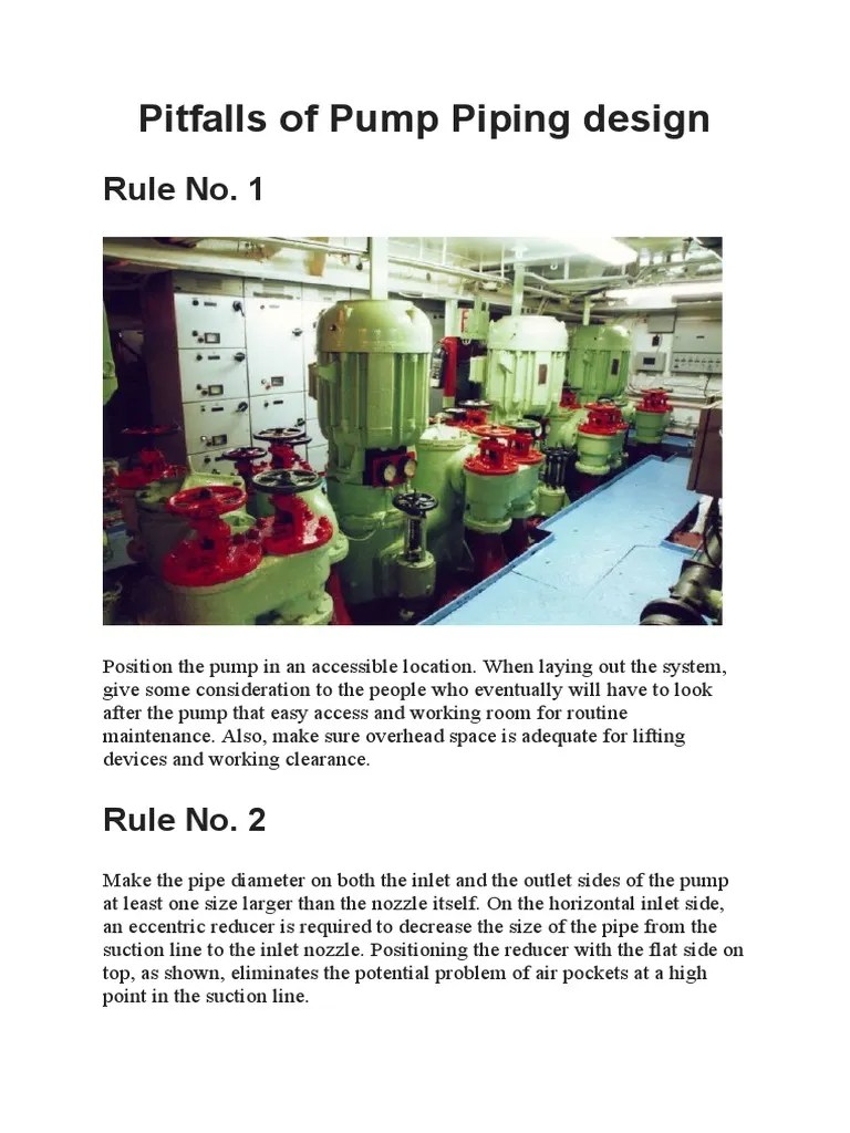 Pitfalls of Pump Piping Design PDF Pump Dynamics (Mechanics)