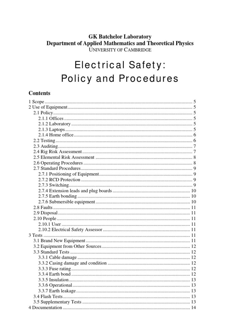 Electrical Testing Procedures PDF Ac Power Plugs And Sockets