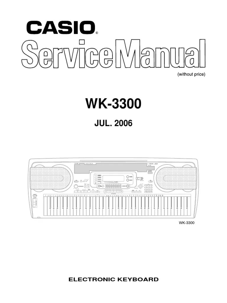 Casio Wk-3300 SM | PDF | Power Supply | Organ (Music)