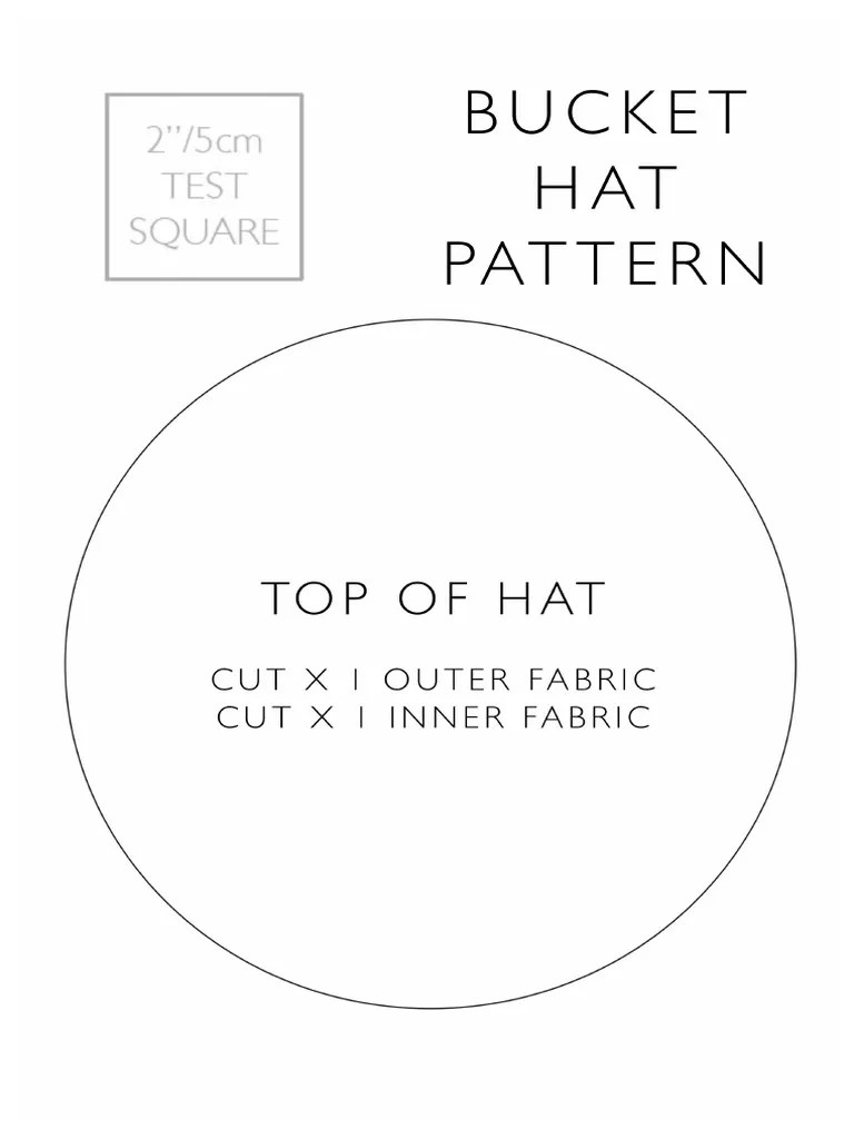 Bucket Hat Pattern PDF