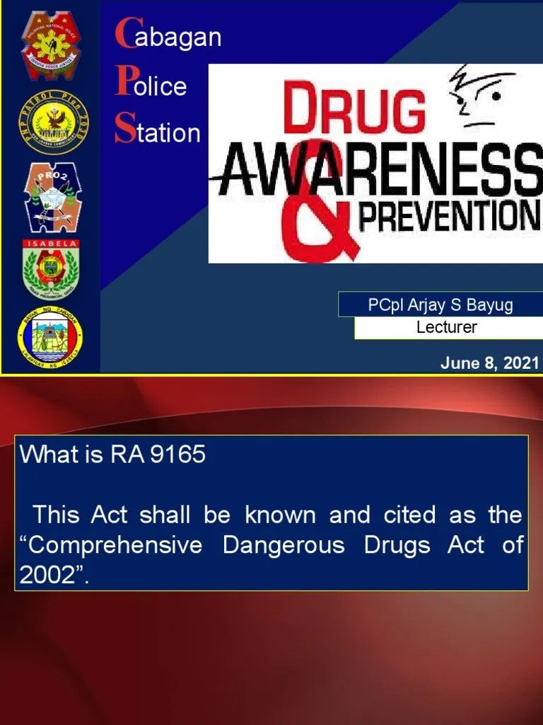 RA 9165 Comprehensive Dangerous Drugs Act PDF Recreational Drug
