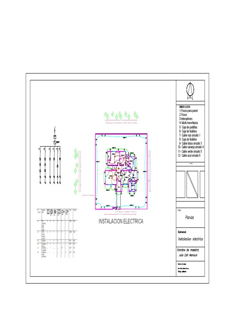 Esquema eléctrico de una casa residencial | PDF