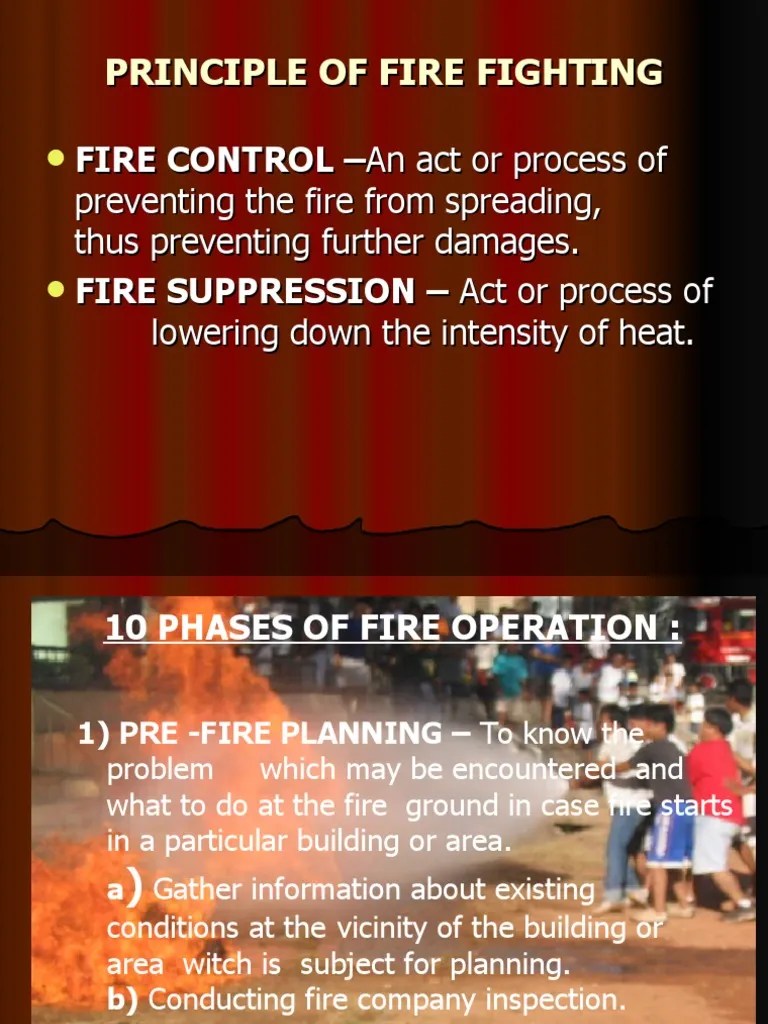 Principle of Firefighting 10 Phases of Fire PDF Fires Firefighting