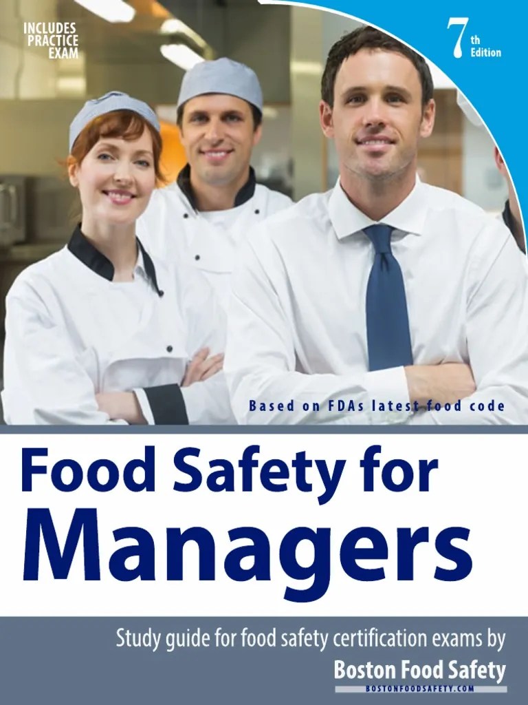 ServSafe Food Safety Manager Study Guide Boston Food Safety PDF