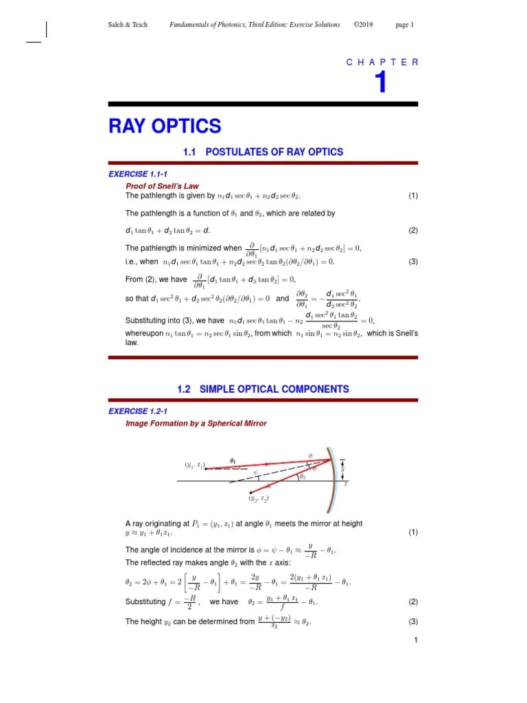 Sample For Solution Manual Fundamentals of Photonics 3rd Edition by