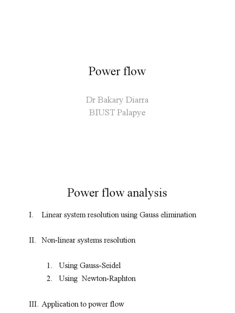 Power Flow | PDF | Electric Power System | Linear Algebra