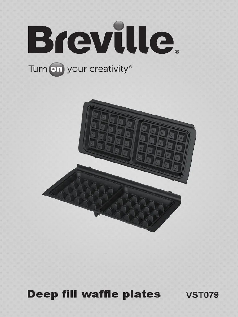 VST079 Breville Waffle Maker Plates PDF Waffle Batter (Cooking)