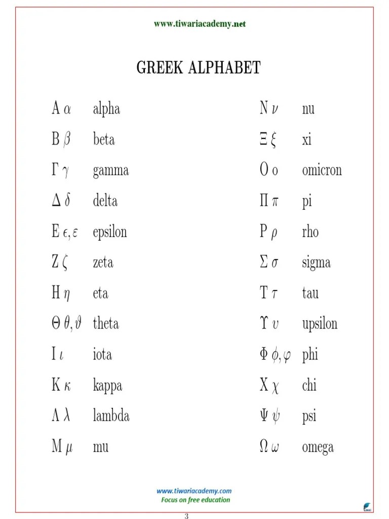 Greek Alphabet PDF