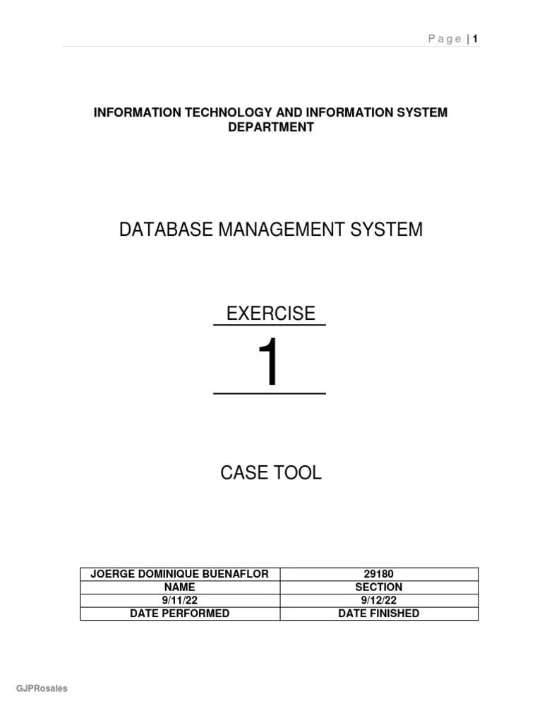 Week 3 CASE Tool PDF Databases Information Retrieval