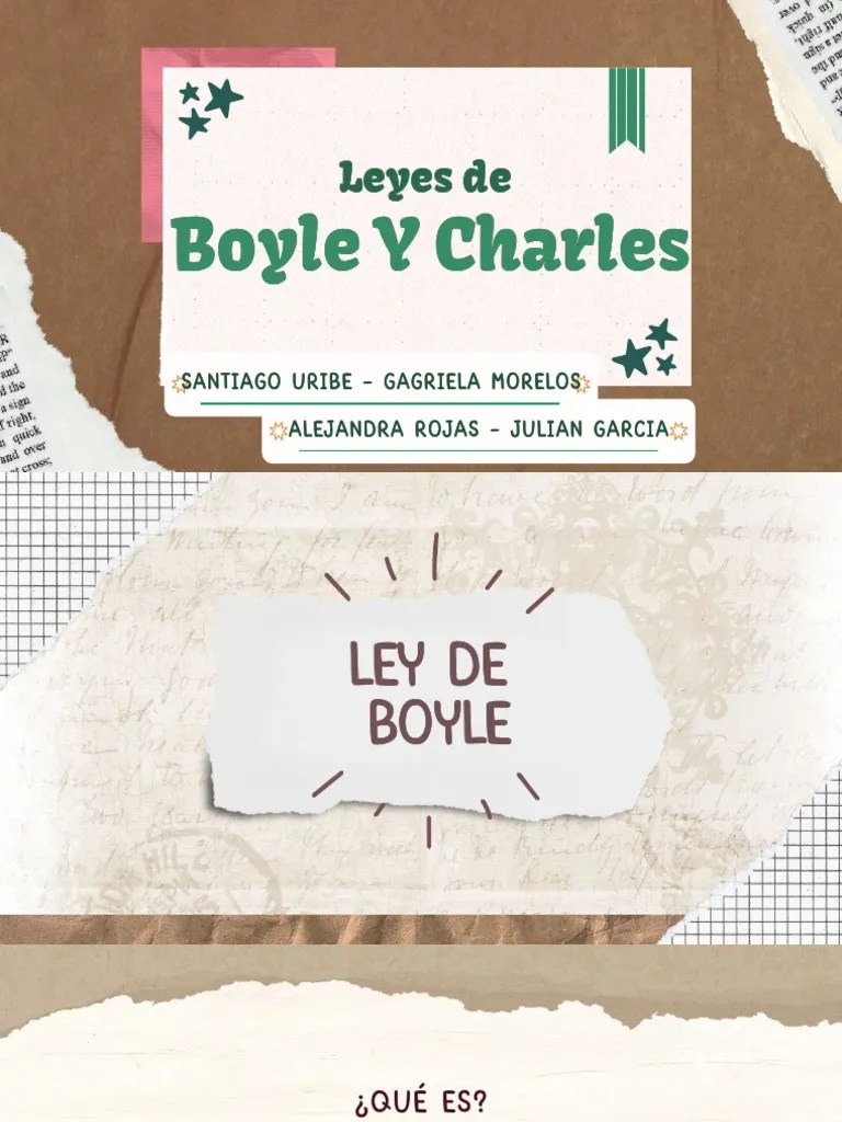 Leyes de Boyle y Charles PDF Gases Materiales