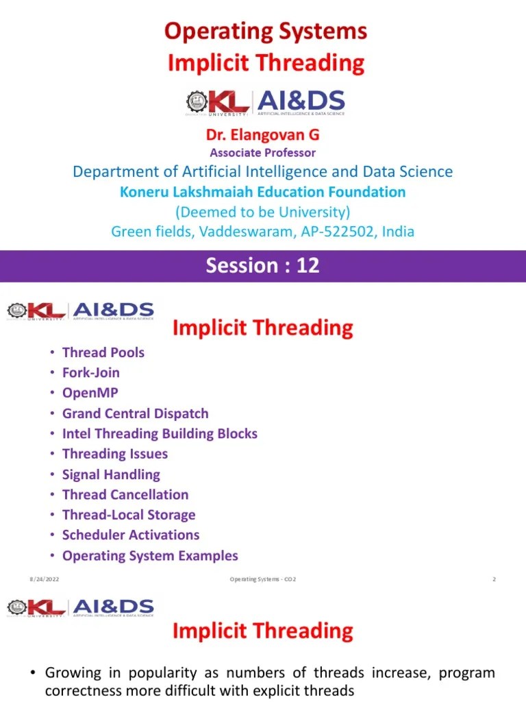 OSCO2Session 12 Implicit Threading PDF Thread