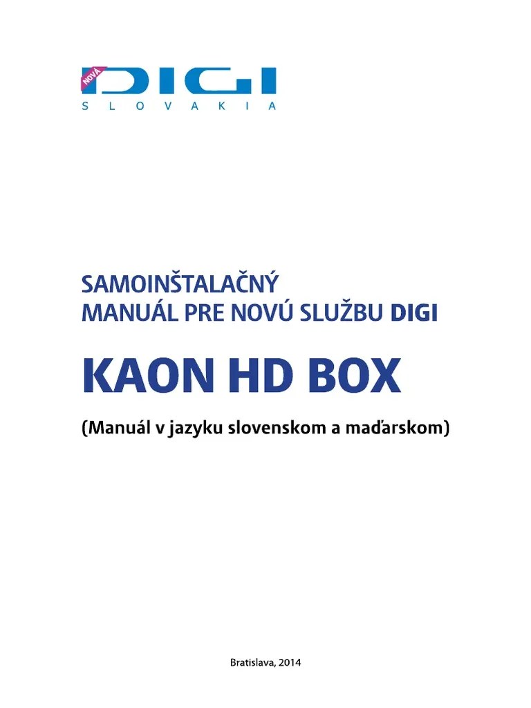 A5 Digi Manual Kaon HD Box  PDF