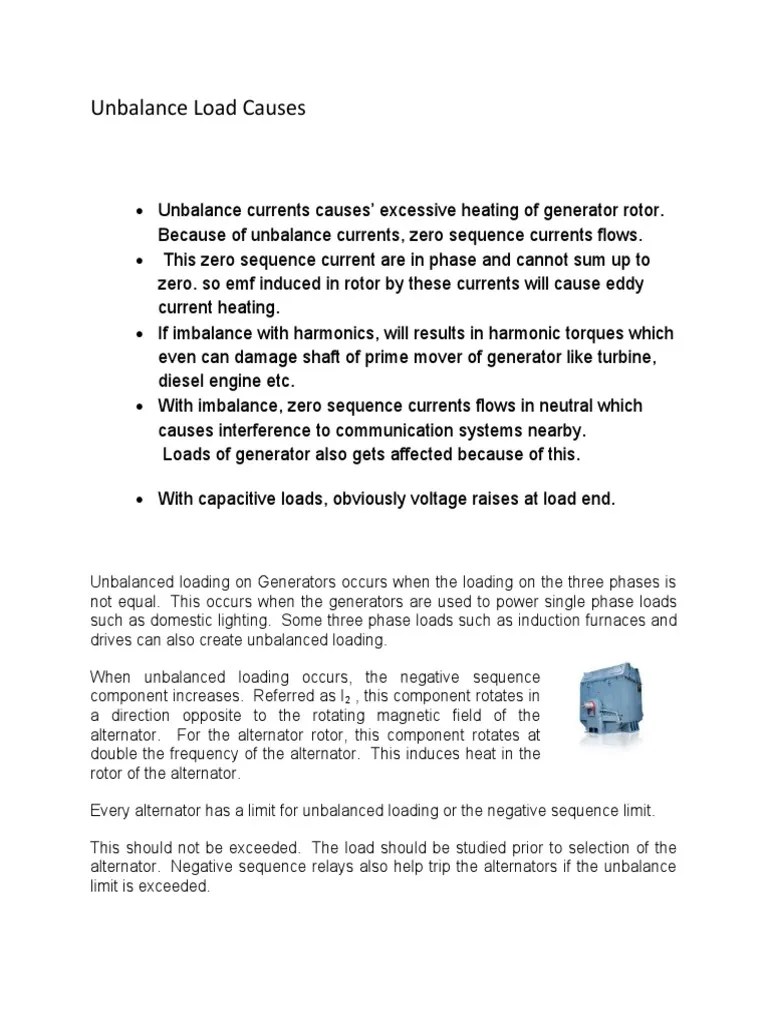 Unbalance Load Causes PDF
