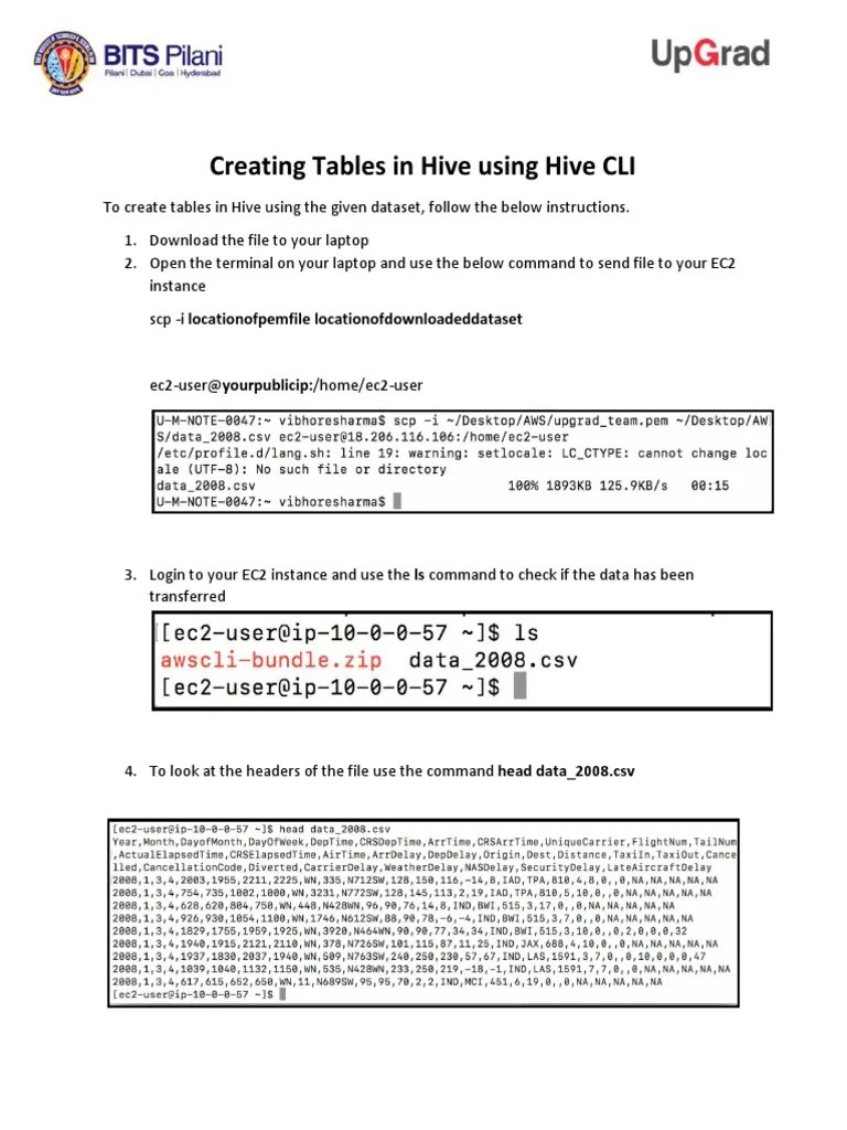 Creating Tables in Hive PDF Command Line Interface Computer