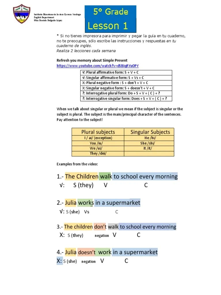 5th Grade - English Worksheet | PDF | Linguistics | Grammar